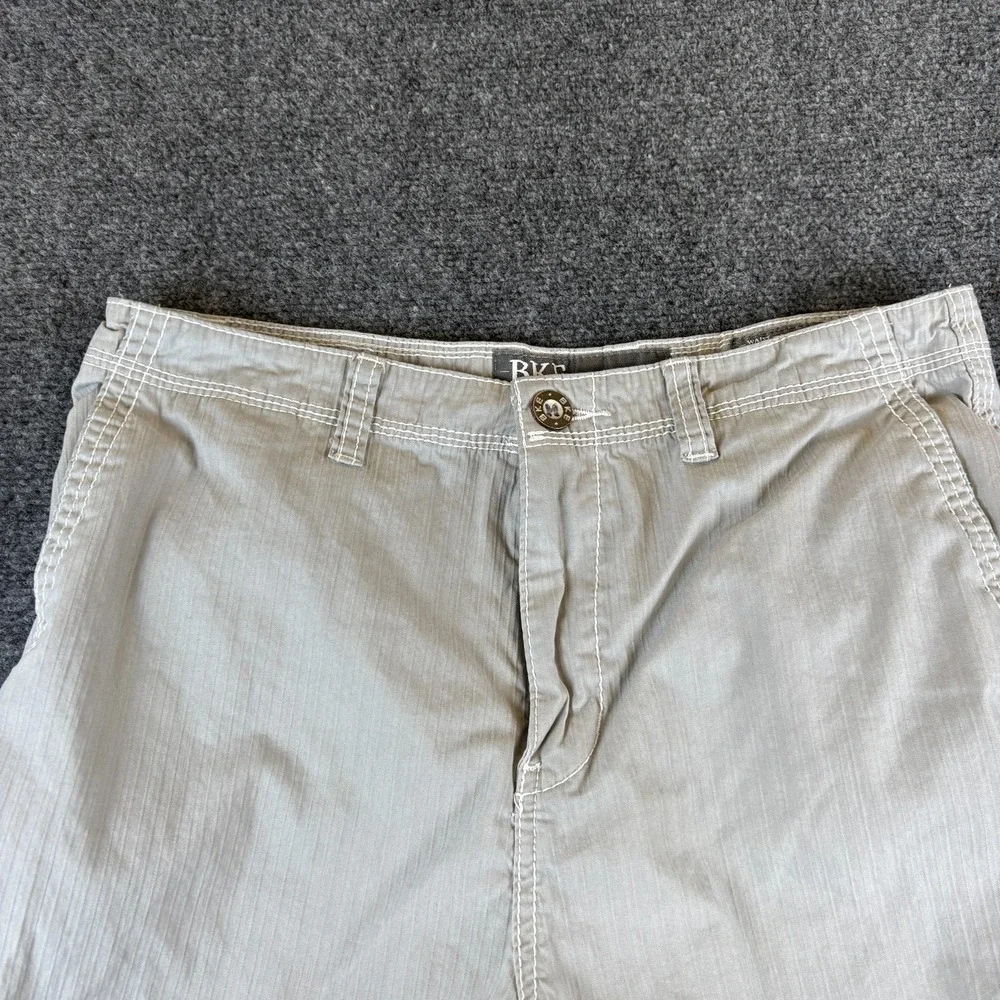 BKE Buckle Sloane Chino Shorts Mens 32x10.5 Slate Cotton Standard Fit Flat Front